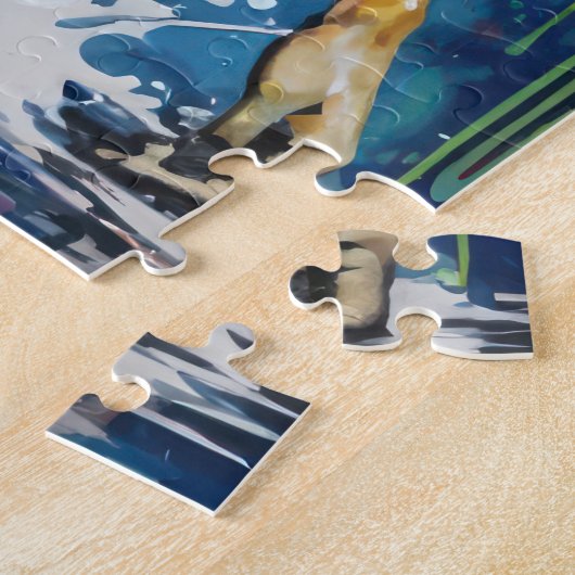 Pop Art Swimsuit Model Paint Splatter Legpuzzel (Zijkant)