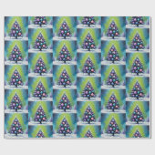 Pop Art Synthwave Christmas met Acid Green Violet Cadeaupapier (Vlak)