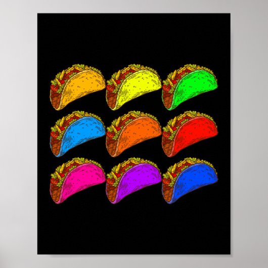 Pop Art Taco Poster (Voorkant)