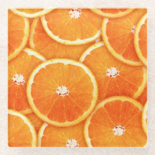 Pop Art Tangerine Slices Glazen Onderzetter