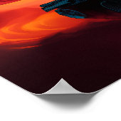 Pop Art Tank Scene Zonsondergang - Militaire Sfeer Poster (Hoek)