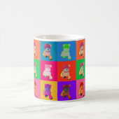 Pop art Teddy Bear White 325 ml Klassieke witte Mo Koffiemok (Center)