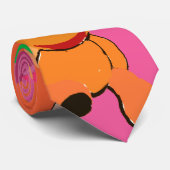 Pop art Teddybeer Stropdas (Opgerold)