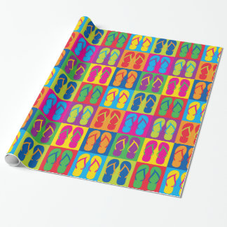 Pop Art Teenslippers Cadeaupapier