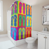 Pop Art Teenslippers Shower Curtain Douchegordijn (In situ)