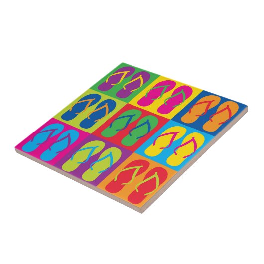 Pop Art Teenslippers Tegeltje (Zijkant)