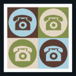Pop Art-telefoons Poster<br><div class="desc">Pop Art-telefoons. Geniet van dit leuke ontwerp met je hobby,  beroep of obsessie voor geweldige t-shirts,  stickers en nog veel meer. Ze maken ook geweldige cadeautjes!</div>