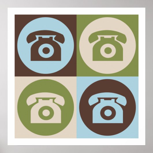 Pop Art-telefoons Poster (Voorkant)
