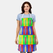 Pop Art Testbuizen Wetenschap Chemie Laboratorium Schort (Gedragen)