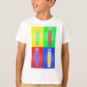 Pop Art Testbuizen Wetenschap Scheikunde Laborator T-shirt (Voorkant)