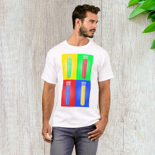 Pop Art Testbuizen Wetenschap Scheikunde Laborator T-shirt