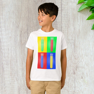 Pop Art Testbuizen Wetenschap Scheikunde Laborator T-shirt