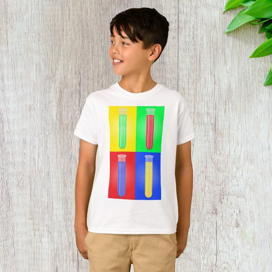 Pop Art Testbuizen Wetenschap Scheikunde Laborator T-shirt