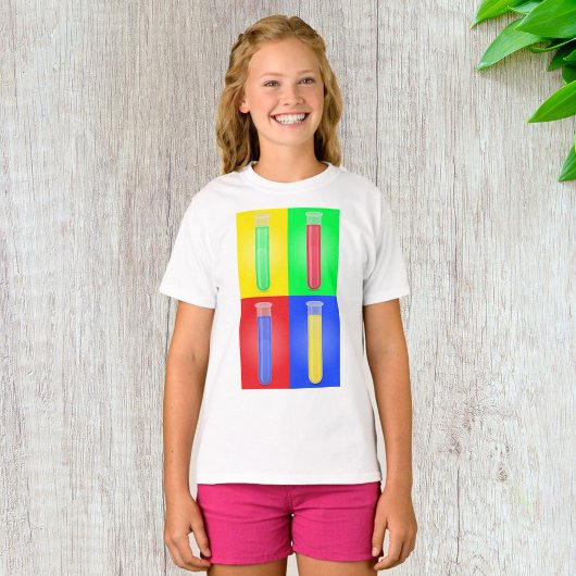 Pop Art Testbuizen Wetenschap Scheikunde Laborator T-shirt