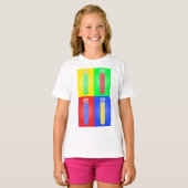 Pop Art Testbuizen Wetenschap Scheikunde Laborator T-shirt (Voorkant volledig)