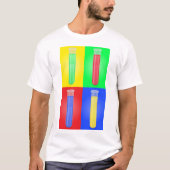 Pop Art Testbuizen Wetenschap Scheikunde Laborator T-shirt (Voorkant)