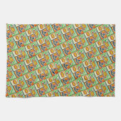 Pop Art Thanksgiving Dinner Towel Theedoek (Horizontaal)