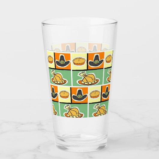 Pop Art Thanksgiving Glas (Voorkant)