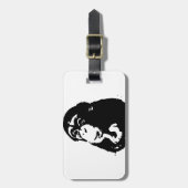 Pop Art Thinking Chimpanzee Bagagelabel (Voorkant verticaal)