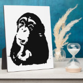 Pop Art Thinking Chimpanzee Fotoplaat (Zijkant)