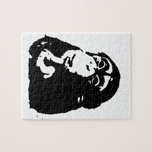 Pop Art Thinking Chimpanzee Legpuzzel (Horizontaal)