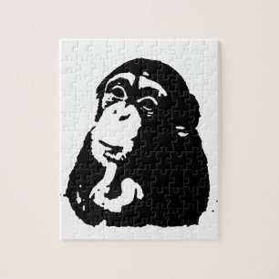 Pop Art Thinking Chimpanzee Legpuzzel