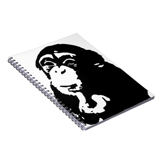 Pop Art Thinking Chimpanzee Notitieboek (Rechterzijde)