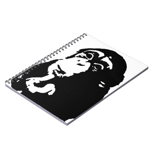 Pop Art Thinking Chimpanzee Notitieboek (Linkerzijde)