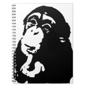 Pop Art Thinking Chimpanzee Notitieboek (Voorkant)
