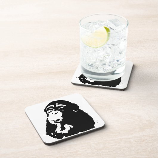 Pop Art Thinking Chimpanzee Onderzetter (Rechterzijde)