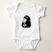 Pop Art Thinking Chimpanzee Romper (Voorkant)