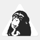 Pop Art Thinking Chimpanzee Sticker (Voorkant)