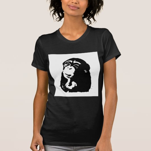 Pop Art Thinking Chimpanzee T-shirt (Voorkant)