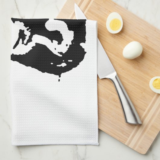 Pop Art Thinking Chimpanzee Theedoek (Quarter Fold)