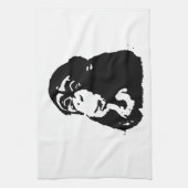 Pop Art Thinking Chimpanzee Theedoek (Verticaal)