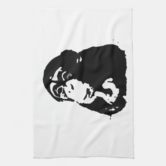 Pop Art Thinking Chimpanzee Theedoek (Verticaal)