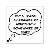 Pop Art Thought Bubble Comic Strip Retouradres Zelfinktende Stempel (Design)