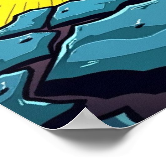 Pop Art "THUD!" Poster van de komische explosie (Hoek)