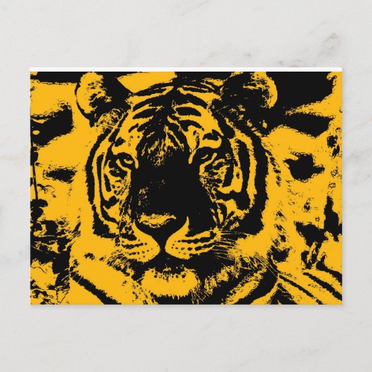 Pop Art Tiger Briefkaart (Voorkant)