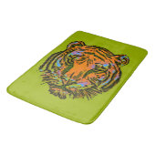 Pop Art TIGER HEAD + uw achterkant. en ideeën Badmat (Gekanteld)