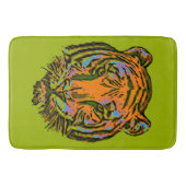 Pop Art TIGER HEAD + uw achterkant. en ideeën Badmat (Voorkant)