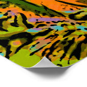 Pop Art TIGER HEAD + uw achterkant. en ideeën Poster (Hoek)