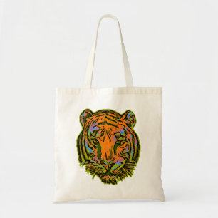 Pop Art TIGER HEAD + uw achterkant. en ideeën Tote Bag