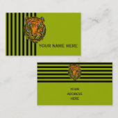 Pop Art TIGER HEAD + uw achterkant. en ideeën Visitekaartje (Voorkant / Achterkant)