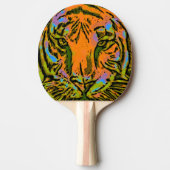Pop Art TIGER HEAD + uw ruggengraat. en ideeën Tafeltennisbatje (Voorkant)