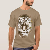 Pop Art Tiger Hoofd Elegant Moderne Sjabloon Pebbl T-shirt (Voorkant)