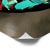 Pop art Tiger Sepia Background Perfect Poster (Hoek)