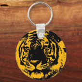 Pop Art Tiger Sleutelhanger (Voorkant)