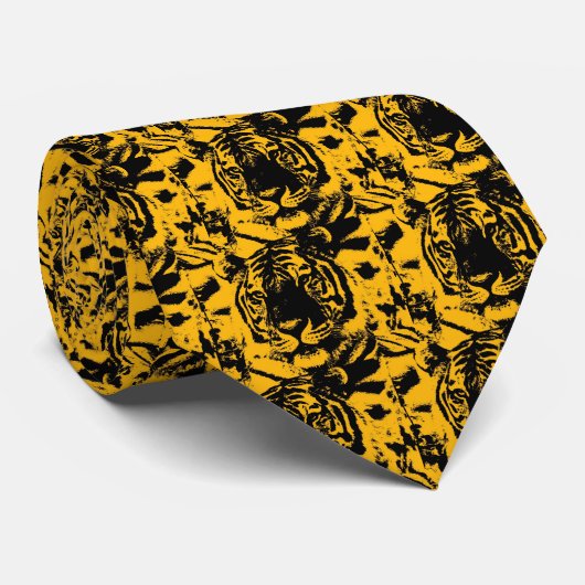 Pop Art Tiger Stropdas (Opgerold)