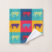 Pop Art Tigers Bad Handdoek (Wasdoekje)